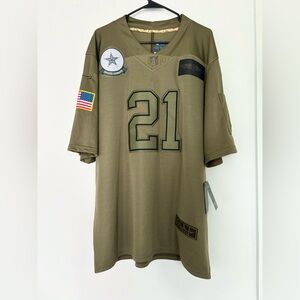 Nike NFL NWT Dallas Cowboys military edition Ezekiel Elliott jersey size Lg #21